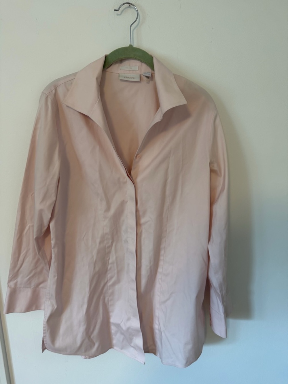 Chico's Pastel Pink Collared Top